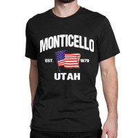 Monticello Utah Ut Usa Stars & Stripes Vintage Style Classic T-shirt | Artistshot