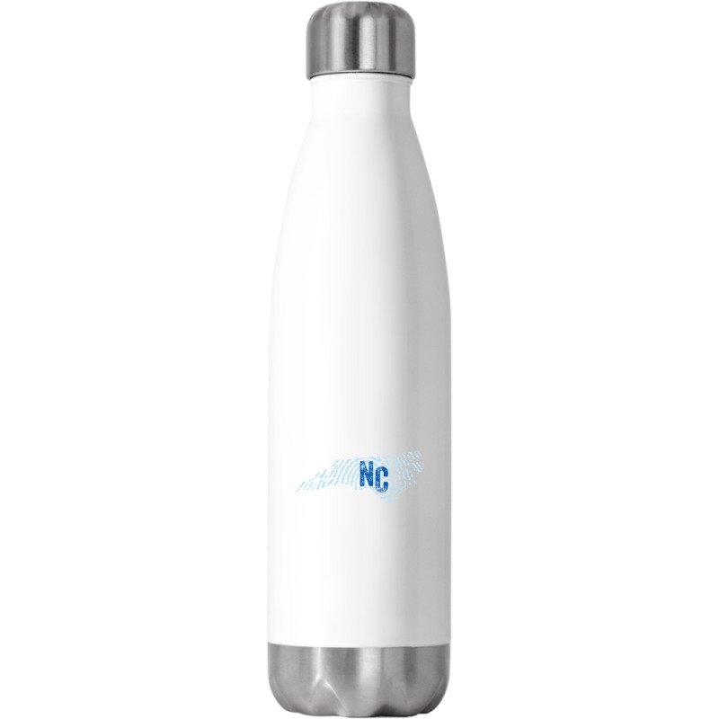 Home State Fingerprint North Carolina Stainless Steel Water Bottle by JemmaLyna | Artistshot