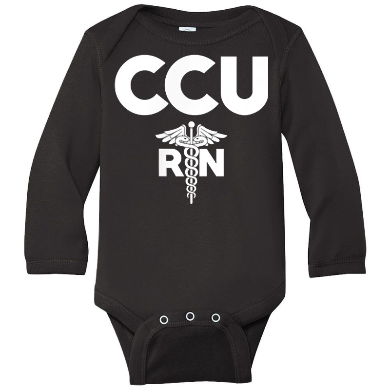 Ccu Registered Nurse Critical & Cardiac Care Unit Rn Staff T Shirt Long Sleeve Baby Bodysuit | Artistshot