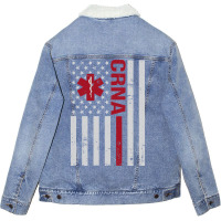 Crna Certified Registered Nurse Anesthetist Usa Flag Unisex Sherpa-lined Denim Jacket | Artistshot