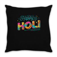 Happy Holi Colorful Holi Festival Throw Pillow | Artistshot