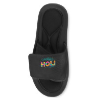 Happy Holi Colorful Holi Festival Slide Sandal | Artistshot