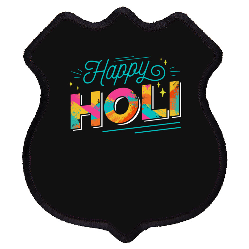 Happy Holi Colorful Holi Festival Shield Patch | Artistshot