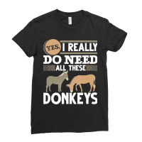 Farm Animal Lover Farming Farmer Funny Donkey Premium Ladies Fitted T-shirt | Artistshot