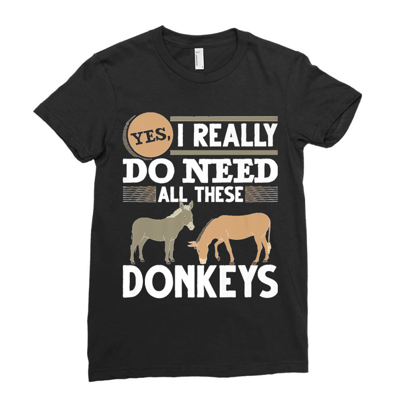 Farm Animal Lover Farming Farmer Funny Donkey Premium Ladies Fitted T-Shirt by ROBERTCHESTERTAFT | Artistshot