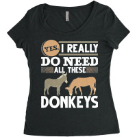 Farm Animal Lover Farming Farmer Funny Donkey Premium Women's Triblend Scoop T-shirt | Artistshot