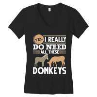 Farm Animal Lover Farming Farmer Funny Donkey Premium Women's V-neck T-shirt | Artistshot