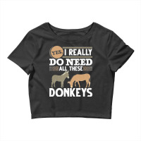 Farm Animal Lover Farming Farmer Funny Donkey Premium Crop Top | Artistshot