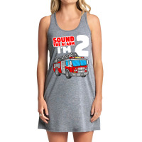 Kids Fire Truck 2 Year Old Firefighter 2nd Birthday Boy Toddler Tank Dress | Artistshot