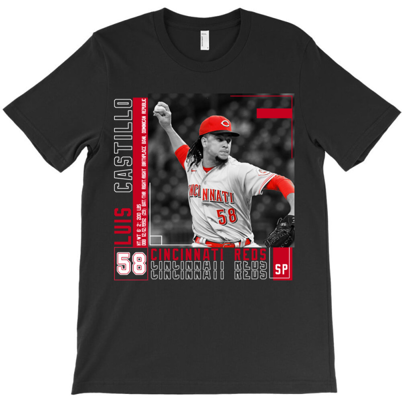 Luis Castillo Baseball Edit Tapestries Reds T-shirt | Artistshot