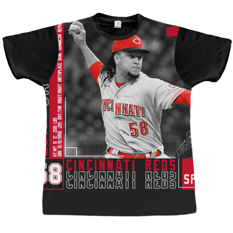 Luis Castillo Baseball Edit Tapestries Reds Graphic T-shirt | Artistshot