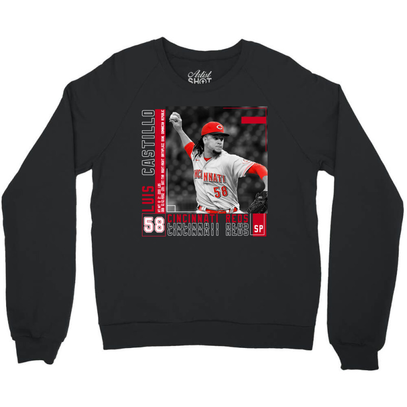 Luis Castillo Baseball Edit Tapestries Reds Crewneck Sweatshirt | Artistshot