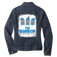 Type 1 Diabetes Warrior T1d Awareness Month Gnomes T Shirt Ladies Denim Jacket | Artistshot