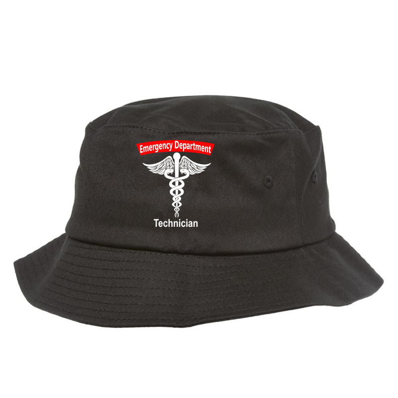 Emergency Department Technician Ed Tech Medical Caduceus Er T Shirt Bucket Hat | Artistshot