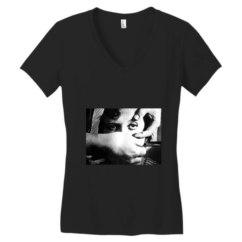 Un Chien Andalou (an Andalusian Dog) French Silent Surrealist Film Dir Women's V-Neck T-Shirt by SuzanneElaineSehorn | Artistshot