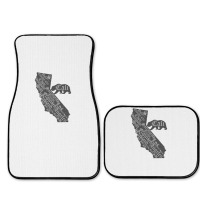 California Bear State Map Vintage Distressed Look Full Set Car Mats | Artistshot