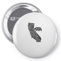 California Bear State Map Vintage Distressed Look Pin-back Button | Artistshot