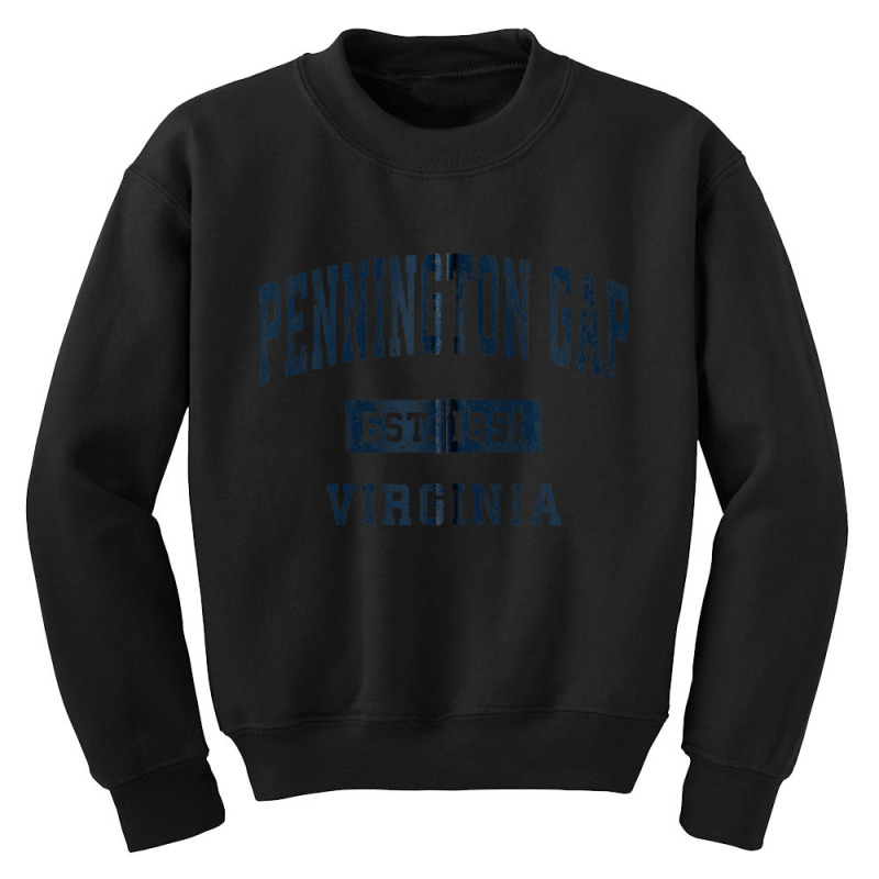 Pennington Gap Virginia Va Vintage Athletic Sports Design Zip Hoodie Youth Sweatshirt | Artistshot