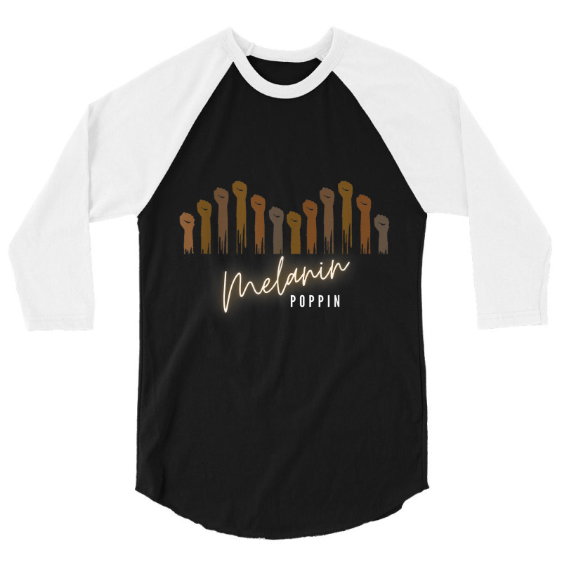 Melanin Shades Melanin Poppin 3/4 Sleeve Shirt | Artistshot