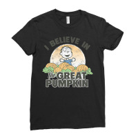 Peanuts Halloween Great Pumpkin Ladies Fitted T-shirt | Artistshot