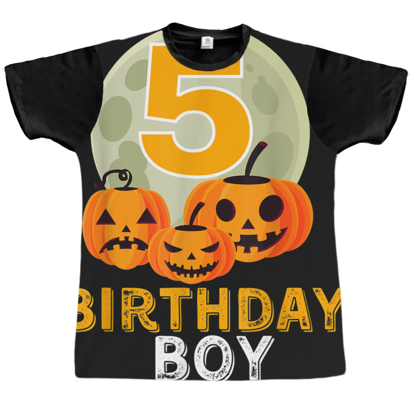 Happy 5th Birthday Boy Halloween Graphic T-shirt | Artistshot