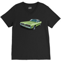 1967 Mercury Cougar In Lime Frost Five V-neck Tee | Artistshot