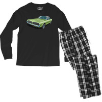 1967 Mercury Cougar In Lime Frost Five Men's Long Sleeve Pajama Set | Artistshot