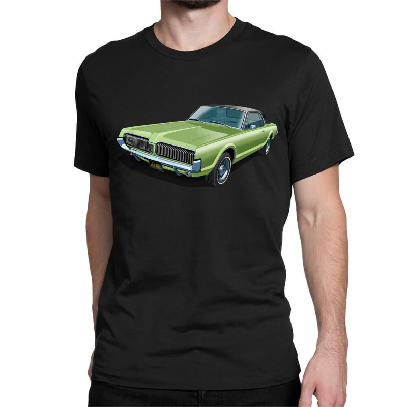 1967 Mercury Cougar In Lime Frost Five Classic T-shirt by StefanyIveson | Artistshot