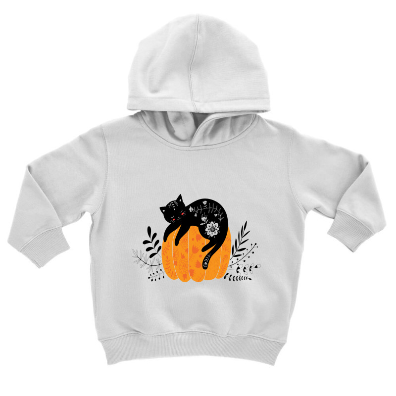 Cute Hand Drawn Halloween Black Cat Classic Toddler Hoodie | Artistshot