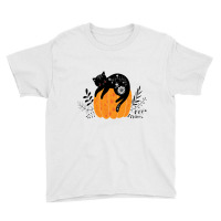 Cute Hand Drawn Halloween Black Cat Classic Youth Tee | Artistshot