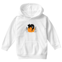 Cute Hand Drawn Halloween Black Cat Classic Youth Hoodie | Artistshot