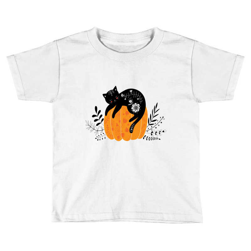 Cute Hand Drawn Halloween Black Cat Classic Toddler T-shirt | Artistshot