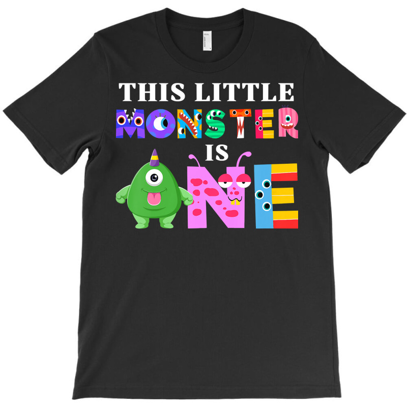 Kids This Little Monster Is One 1st Birthday Party Family Monster T-shirt | Artistshot