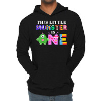 Kids This Little Monster Is One 1st Birthday Party Family Monster Lightweight Hoodie | Artistshot