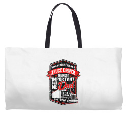 funny semi truck driver design gift for truckers and dads t shirt Weekender Totes | Artistshot