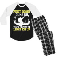 Funny Feet Down Duck Hunting Duck Hunter Men's 3/4 Sleeve Pajama Set | Artistshot