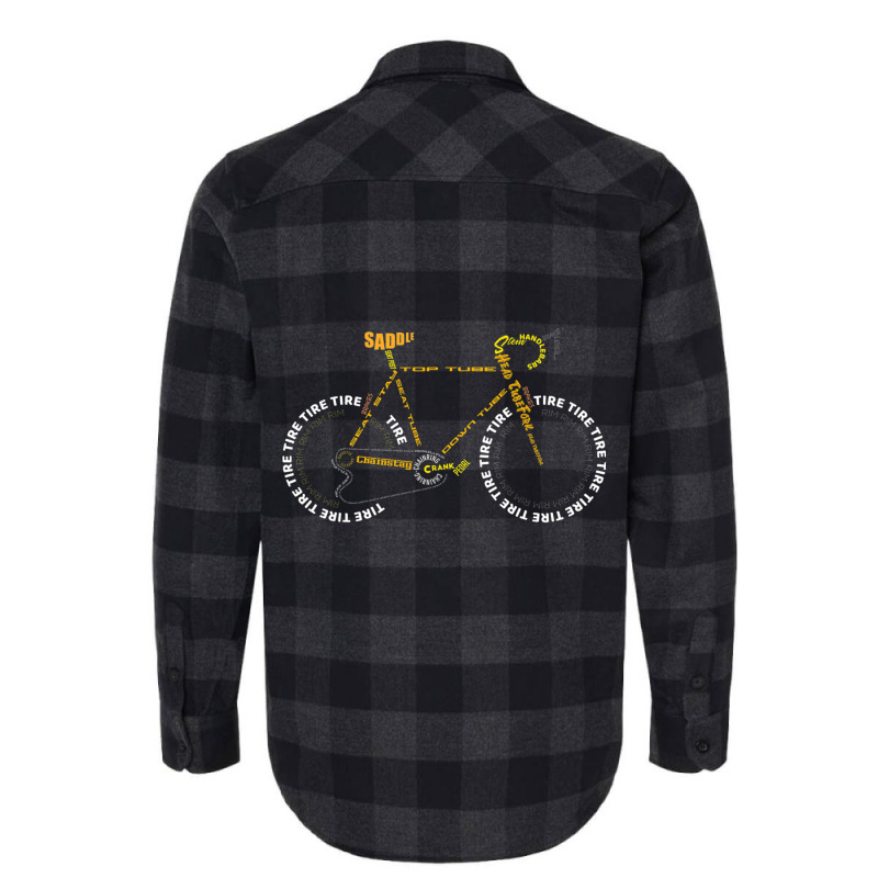 Bicycle Anatomy   Cute Cycling Is Life  Gift Flannel Shirt by PeterArtist | Artistshot