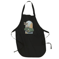 Olive Green 911 Vintage Full-length Apron | Artistshot