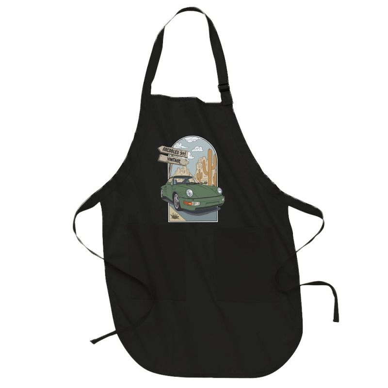 Olive Green 911 Vintage Full-length Apron | Artistshot