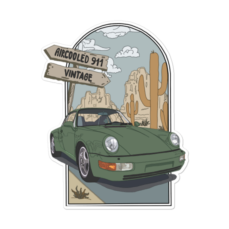 Olive Green 911 Vintage Sticker | Artistshot