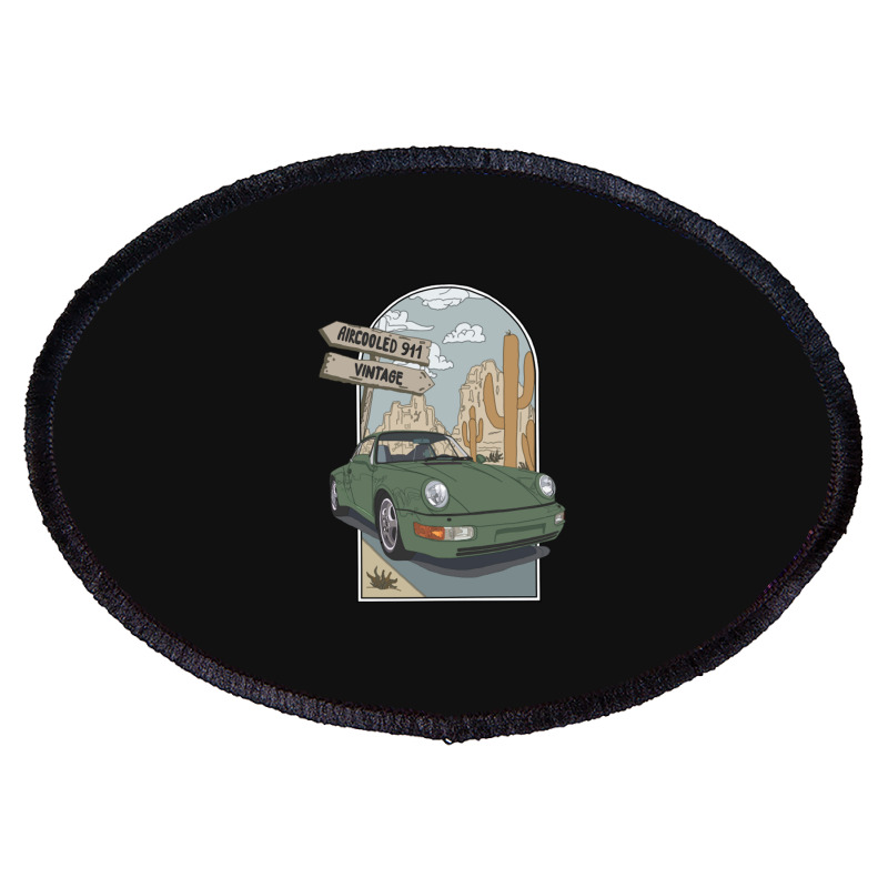 Olive Green 911 Vintage Oval Patch | Artistshot