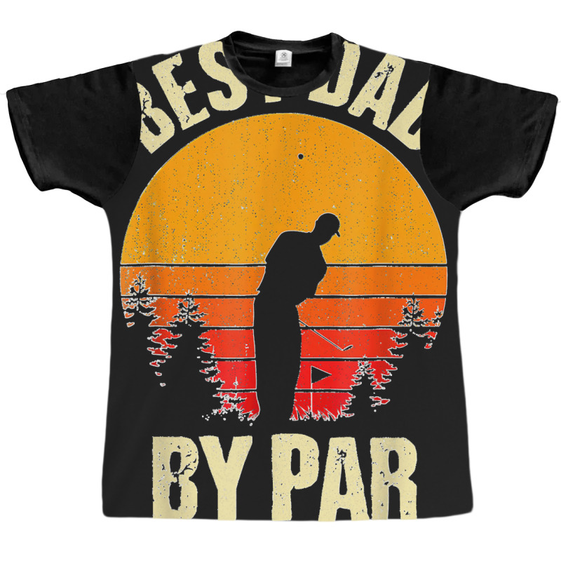 Funny Father's Day Best Dad By Par Golf Lover Vintage Graphic T-shirt | Artistshot