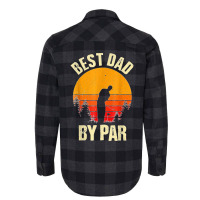 Funny Father's Day Best Dad By Par Golf Lover Vintage Flannel Shirt | Artistshot