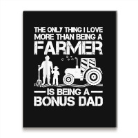 Funny Farming Tractor Retro Farmer Bonus Dad Father's Day Metal Print Vertical | Artistshot