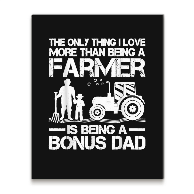 Funny Farming Tractor Retro Farmer Bonus Dad Father's Day Metal Print Vertical | Artistshot