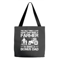 Funny Farming Tractor Retro Farmer Bonus Dad Father's Day Tote Bags | Artistshot