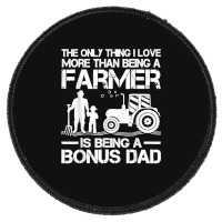 Funny Farming Tractor Retro Farmer Bonus Dad Father's Day Round Patch | Artistshot