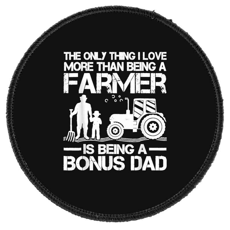 Funny Farming Tractor Retro Farmer Bonus Dad Father's Day Round Patch | Artistshot