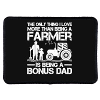 Funny Farming Tractor Retro Farmer Bonus Dad Father's Day Rectangle Patch | Artistshot