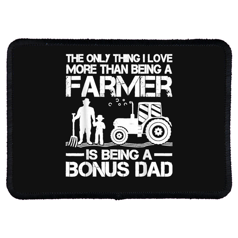 Funny Farming Tractor Retro Farmer Bonus Dad Father's Day Rectangle Patch | Artistshot